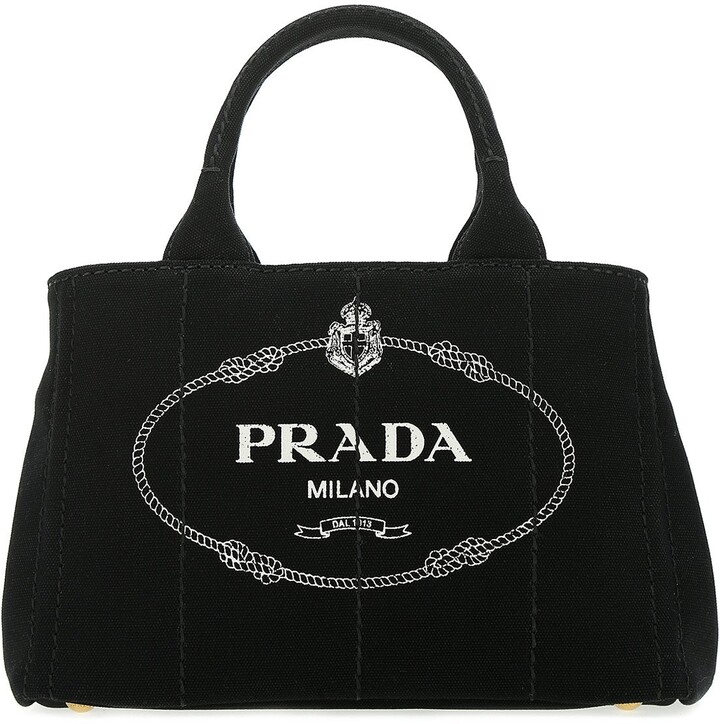 prada printed tote