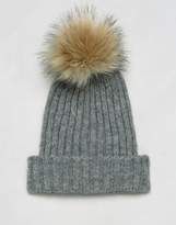 Thumbnail for your product : Pieces Pom Beanie In Light Gray