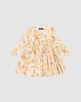 Thumbnail for your product : Rock Your Kid Girl's Yellow Mini Dresses - Autumnal LS Goldie Dress - Kids