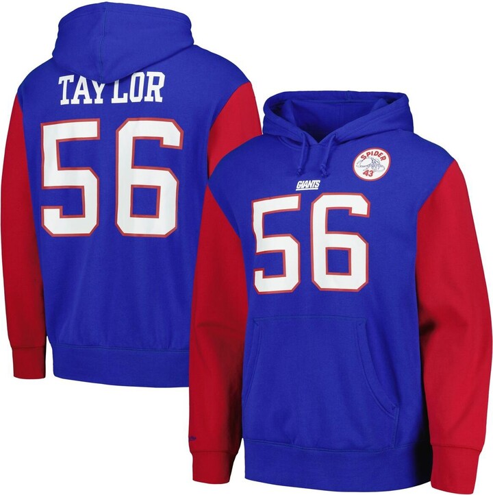 Mitchell & Ness Men's Lawrence Taylor Royal New York Giants Retired Player Name and Number Pullover Hoodie