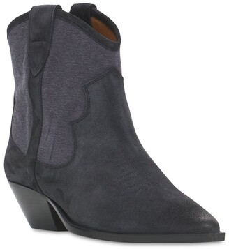Isabel Marant 40mm Demar Canvas & Suede Ankle Boots