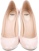Thumbnail for your product : Fendi Patent Leather Round-Toe Pumps