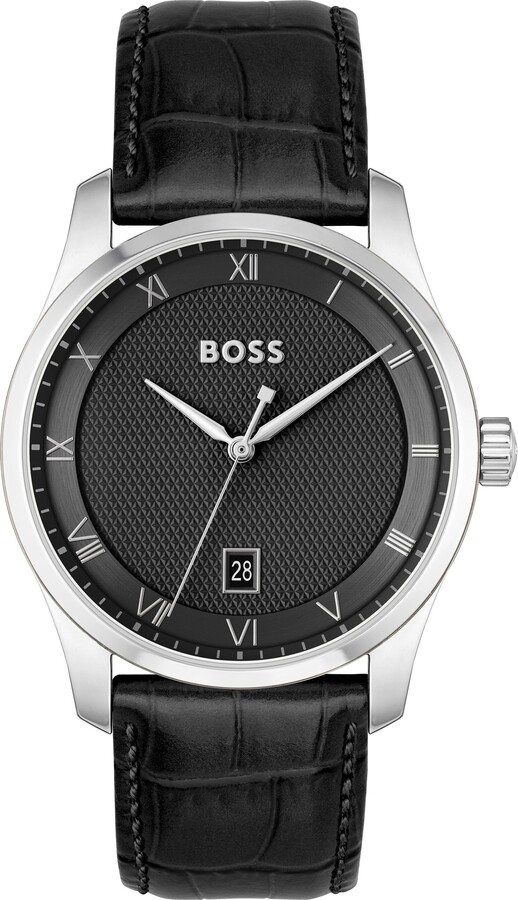Principle Leather Strap Watch, 41mm