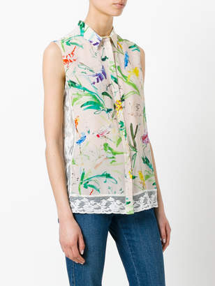 No.21 Fantasia print sleeveless shirt