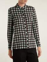 Thumbnail for your product : Diane von Furstenberg Cossier Print Stretch Silk Shirt - Womens - Green Print
