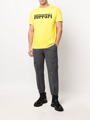 Ferrari logo-print organic cotton T-shirt