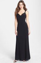 Thumbnail for your product : Betsy & Adam Mesh Detail Jersey Gown