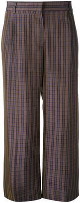 Aspesi checked cropped trousers