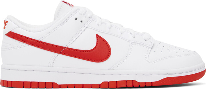 retro nike white with red swoosh