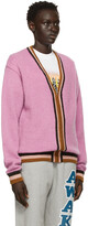 Thumbnail for your product : Awake NY Pink Mohair Striped Cardigan