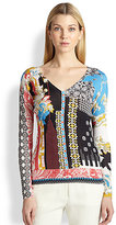 Thumbnail for your product : Etro Hawaiian Paisley V-neck Sweater