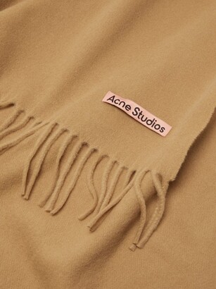 Acne Studios Canada Oversized Fringed Wool Scarf - Camel - ShopStyle  Scarves & Wraps
