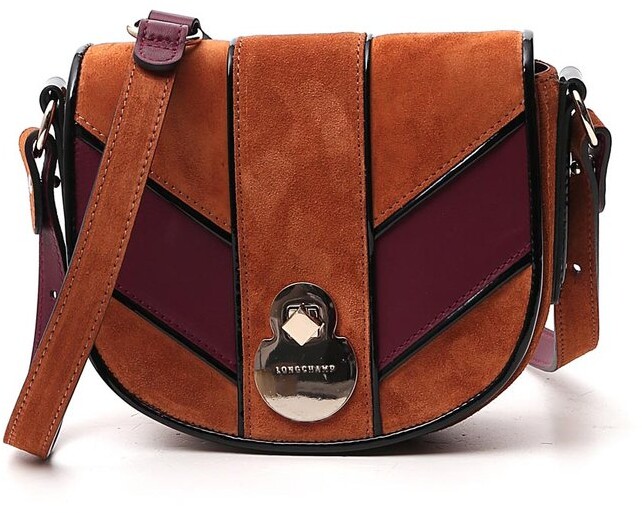 Longchamp Front Flap Panelled Crossbody Bag ShopStyle