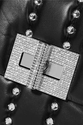 Tom Ford Natalia Small Crystal-embellished Quilted Leather Shoulder Bag - Black