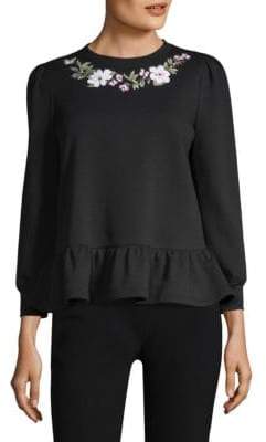 Kate Spade Embroidered Cotton Pullover