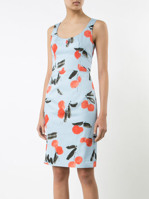 Carolina Herrera cherry print sleeveless dress