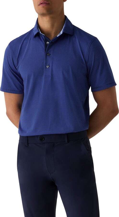 Greyson Saranac Stripe Golf Polo