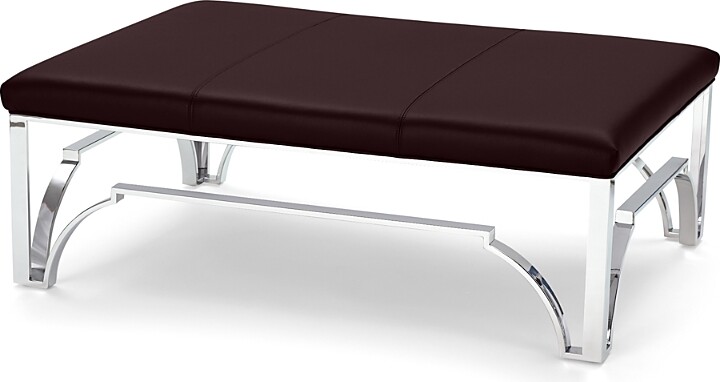 Massoud Hutchins Chrome Ottoman