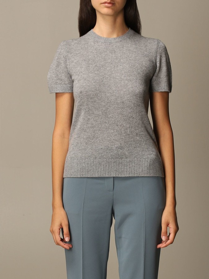 women's short sleeve cashmere sweater