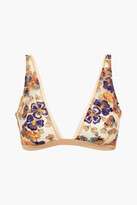 Thumbnail for your product : I.D. Sarrieri Embroidered tulle triangle bra