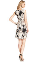 Thumbnail for your product : Connected Petite Dress Cap Sleeve Floral