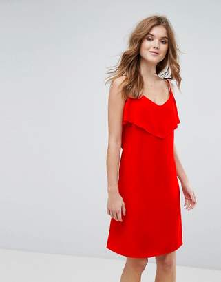 Lavand Cami Dress With Frill Overlay