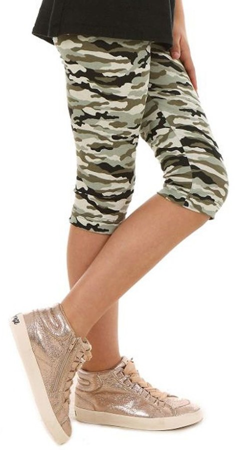 Dykmod 116-158 Girls 3/4 Capri Trousers Camouflage Pattern