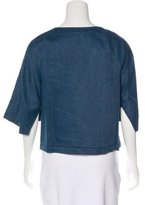 Thumbnail for your product : 3.1 Phillip Lim Linen-Blend Short Sleeve Top w/ Tags