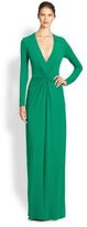 Thumbnail for your product : Issa Cilla Deep-V Jersey Gown