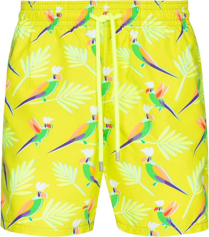 Vilebrequin Moorea parrot-print swim shorts - ShopStyle