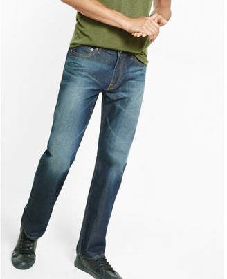 Express loose boot dark wash 100% cotton jeans