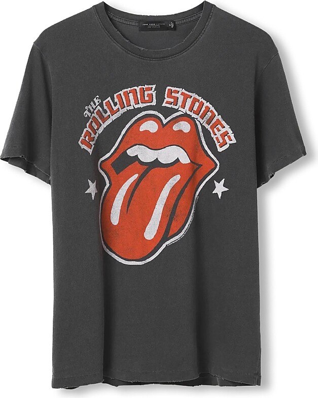 Junk Food Clothing Men's The Rolling Stones Hot Lip Stars Vintage Tee