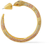 Thumbnail for your product : Noir Gold-tone cubic zirconia hoop earrings