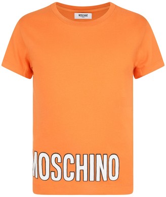 Moschino Boys Orange Cotton Logo Top
