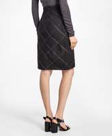 Thumbnail for your product : Brooks Brothers Windowpane Faux Wrap Skirt