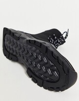 Thumbnail for your product : ASOS DESIGN Download sock sneakers with lace up in black