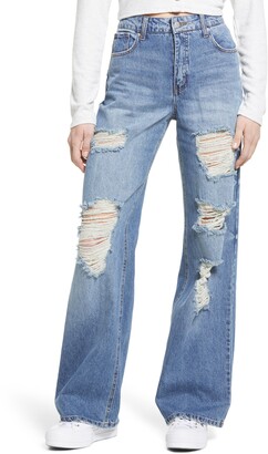 Destroyed flare jeans womens Clearance