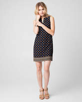 Thumbnail for your product : Le Château Scarf Print Crepe V-Neck Tunic Dress