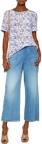 Thumbnail for your product : Equipment Riley printed washed-silk top