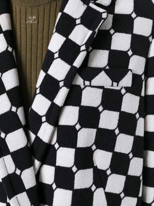 Courreges checked long coat