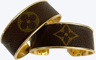 Embellish Your Life Gold Louis Vuitton Designer Ribbon Upcycled Thin Cuff  Bracelet