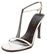 Thumbnail for your product : Gucci Patent Leather T-Strap Sandals