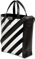 Thumbnail for your product : Off-White Diag Printed Leather Tote Bag