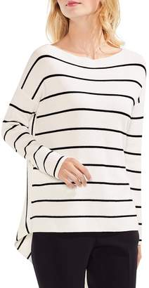 Vince Camuto High/Low Striped Sweater