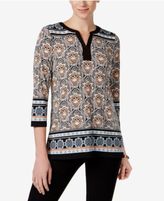 Thumbnail for your product : Charter Club Split-Neck Tunic, Created for Macy's