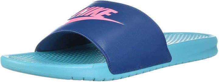 blue nike slides mens