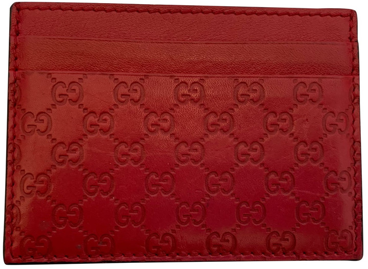 Gucci Red Leather Wallets