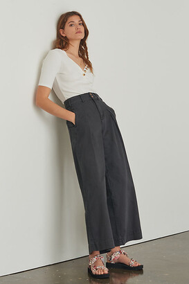 Pilcro Ultra High-Rise Pleated Trouser Jeans By in Black Size 30
