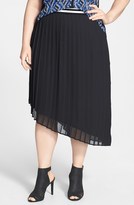 Thumbnail for your product : Bellatrix Asymmetric Pleated Midi Skirt (Plus Size)