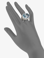 Thumbnail for your product : John Hardy Bamboo Sky Blue Topaz, White Sapphire & Sterling Silver Dome Ring